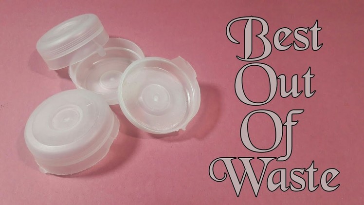 How To Make Wall Hanging From Bottle Cap |  Best Out Of Waste Water Dispenser Cap Craft Idea