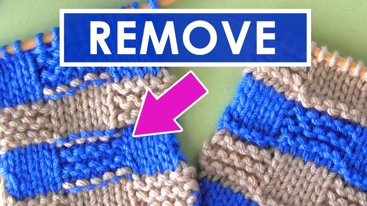 How to Remove Purl Dash Lines | Knitting Stripes Series