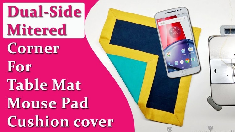 How to sew Mitered Corner ,for table mat, cushion cover,duppatta boarder