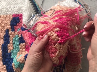 How To Weave In Ends On Corner-to-Corner Crochet