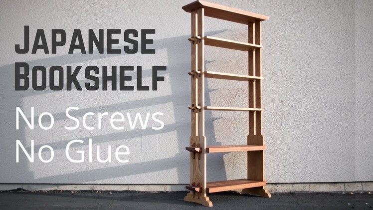 Japanese Style Bookshelf With Traditional Hand Cut Joinery | Woodworking | How To