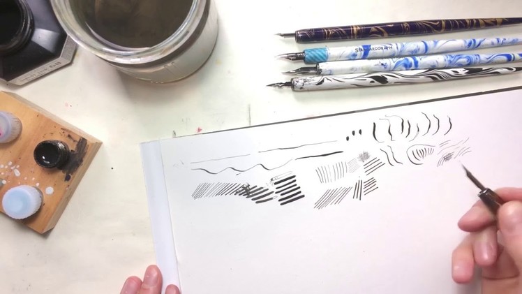Learn drawing with dip nibs || How-to & tips, techniques, different nibs