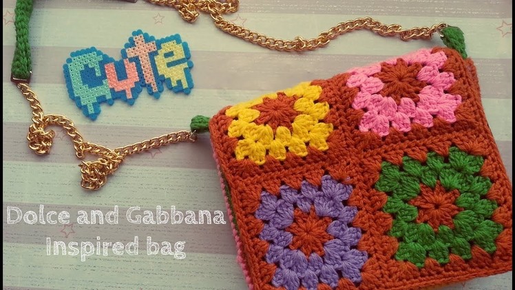 Making the Dolce & Gabbana Inspired bag thru Bag-O-day Crochet's video