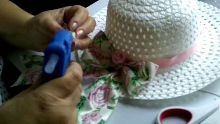 Parte 1Como decorar sombrero de primavera.How to decorate a spring hat from The Dollar Tree store