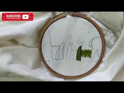 Scenery  How to make Grass with hand embroidery