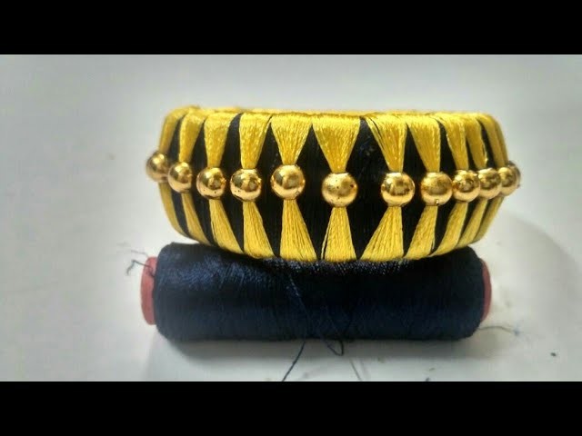 Silk Thread designer bangle-4 | How to make Silk Thread bangle at home| Silk Thread Bangles| DIY