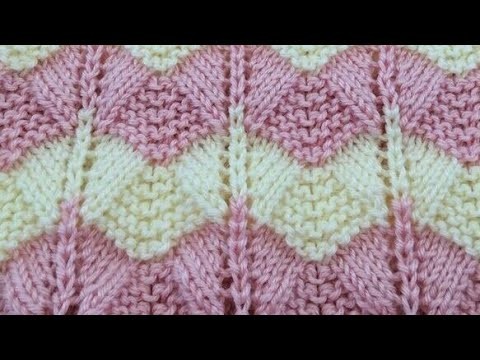 Zigzag lace knitting design in hindi. border, cardigan. two color ...