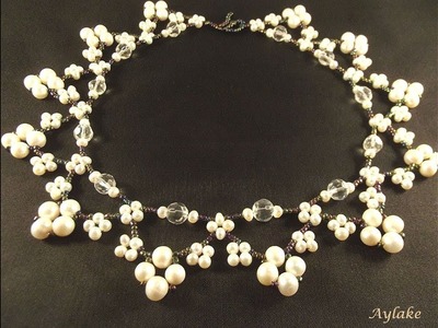 Aylake - How to do necklace   "Pearl squares"