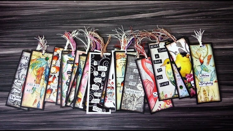 DIY Bookmarks from patterned paper cover