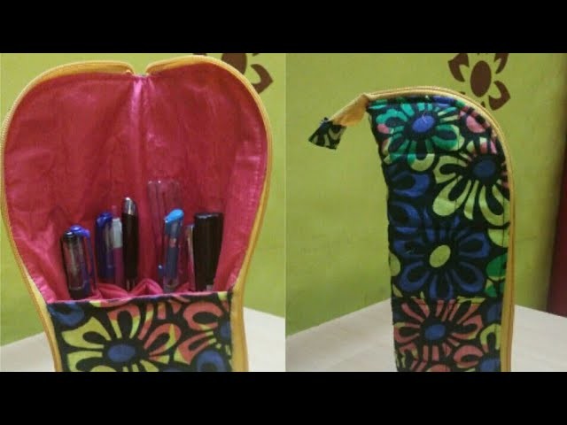 DIY Fabric Pen-Pencile Stand Stylish Pouch.How to make Pen-Pencile Stand Pouch. 