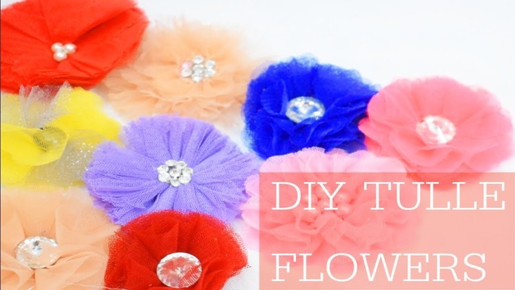 DIY flowers making | how to make net  fabric flowers