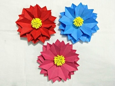 DIY.How to Make Easy & Beautiful Origami Flower with Colour Paper|Paper Flower