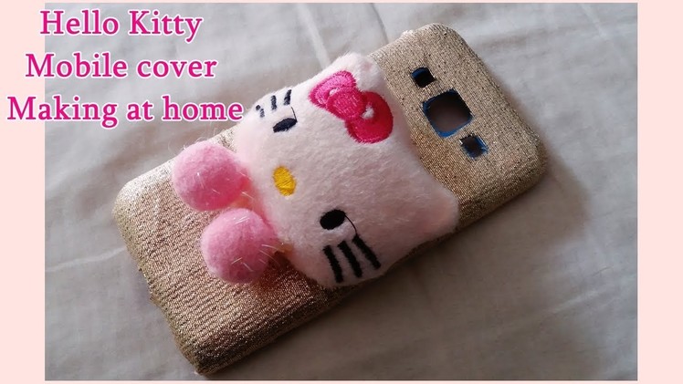 DIY- How to Make Market Style Hello Kitty Mobile Cover at home || upcycling ideas