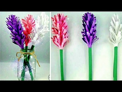 DIY Paper crafts:How to make paper lavender flower| make easy and beautiful paper flower (hindi)
