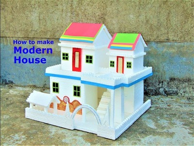 DIY || Thermocol House model - How To Make small Thermocol House - school project for kids