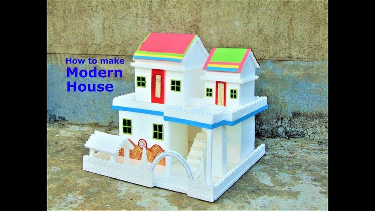 DIY || Thermocol House model - How To Make small Thermocol House - school project for kids