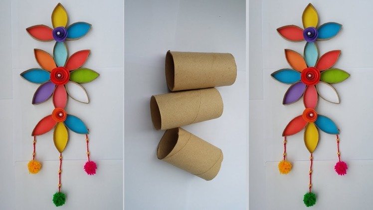 DIY: Wall Hanging Idea!!! How to Make Beautiful Wall Hanging With Toilet Paper Roll. !!!