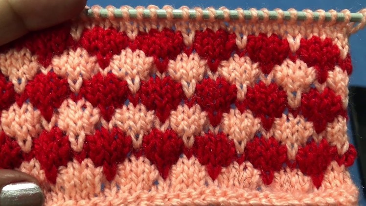 DOUBLE COLOR  KNITTING DESIGN