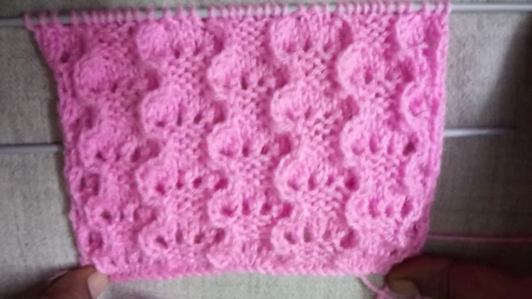 Easy Single Color Knitting Pattern No.119|Hindi