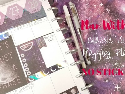GALAXY THEMED PLAN WITH ME USING SCRAPBOOK PAPER & NO STICKERS! |