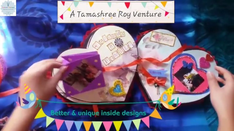 Handmade heart-shaped scrapbook for any occasion by DIY Diaries - Colour Splash