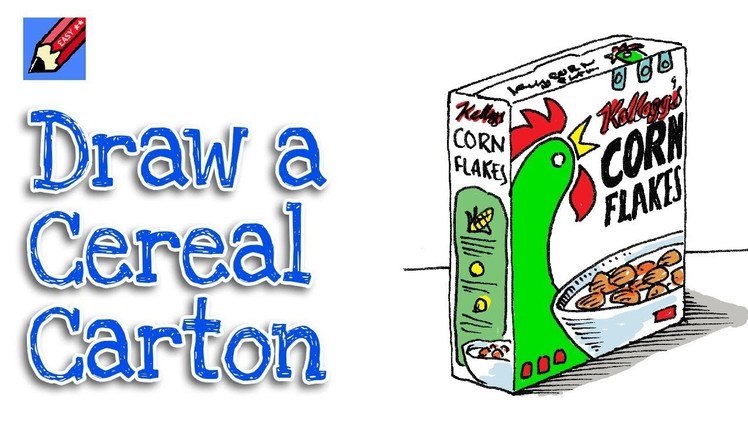 How to Draw a Cereal Packet Real Easy for Kids and Beginners