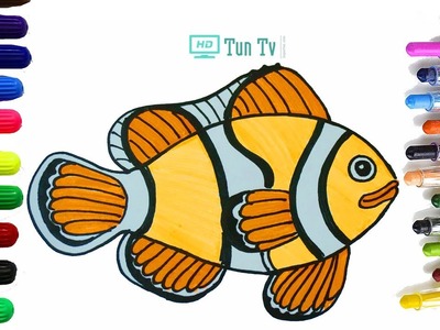 How to Draw Nemo step by step Cute - Clown Fish Finding Dor