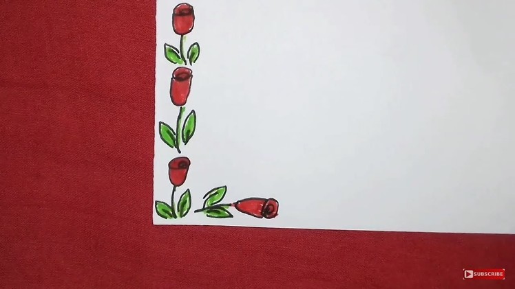 How to draw simple border design.