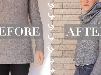 HOW TO EASILY FIX AN UNFLATTERING CUT | Sweater Transformation