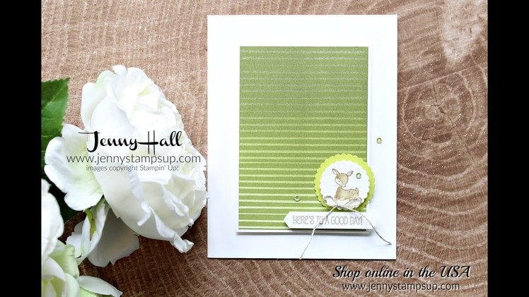 How to feature a very small image on a card using Stampin Up products with Jenny Hall