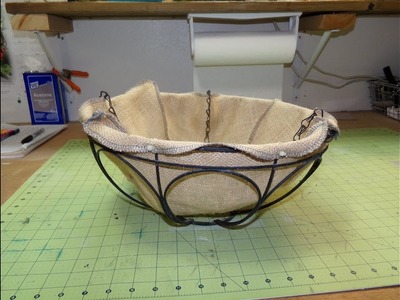 How To Make A Burlap Liner For Hanging Baskets