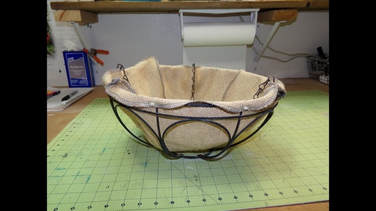 How To Make A Burlap Liner For Hanging Baskets