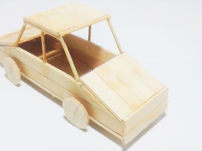 How to make a car from Popsicle Stick | Handmade World