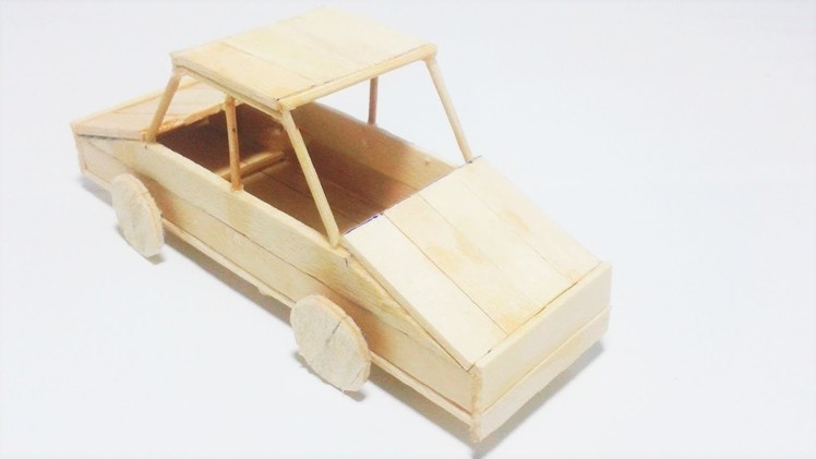 How to make a car from Popsicle Stick | Handmade World