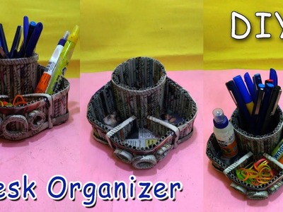 How to make a Desk Organizer Using Newspaper | All type Videyos