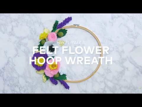 How to Make a Felt Flower Hoop Wreath