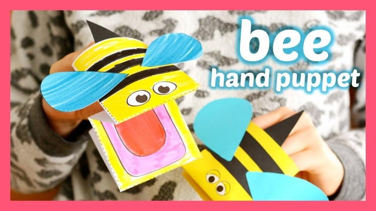 How to Make a Paper Hand Puppet Bee - printable template included