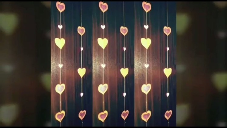 HOW TO MAKE A PAPER HEARTS GARLAND FOR PARTY DECORATION | DIY PAPER HEART CRAFTS