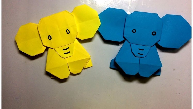 How to make a paper Elephant.origami elephant.4kids channel