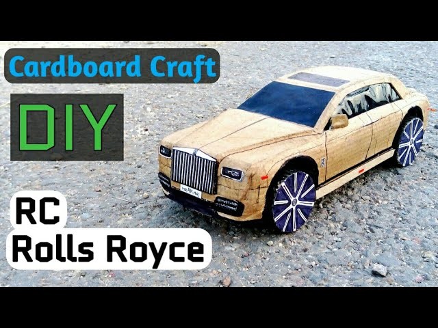 How To Make A RC Car, Rolls Royce Phantom, RR Ghost, Amazing DIY RC Cardboard Car, paper craft car