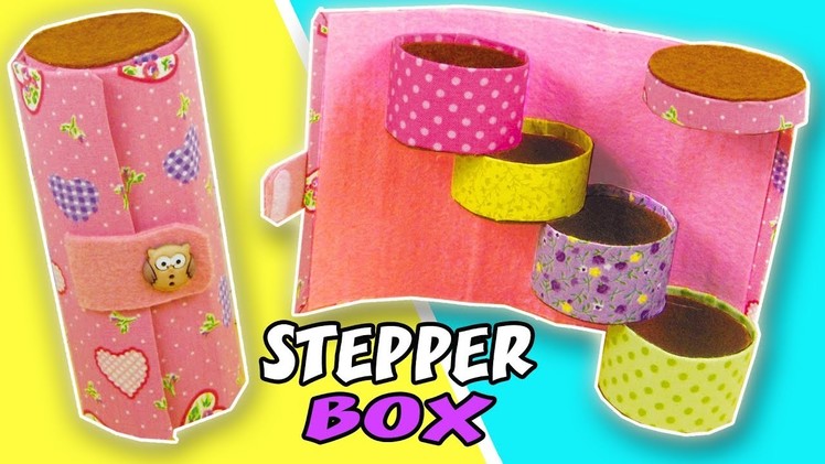 How to make a STEPPER BOX with 4 compartments | aPasos Crafts DIY
