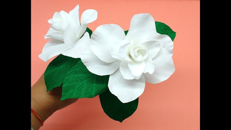How to make Crepe Paper Flowers Gardenia (flower # 254)