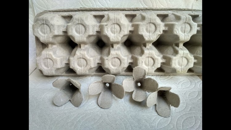 How to make flowers with egg carton