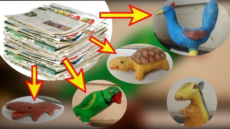 How to make Paper mache parrot | paper made parrot |