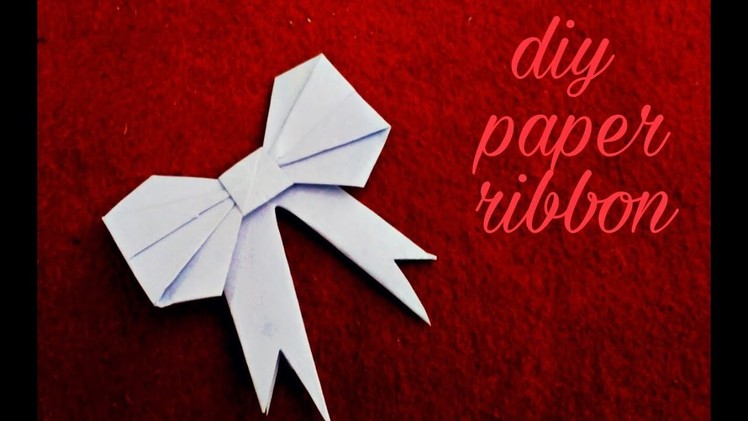 How to make paper ribbon:easy crafts works|diy|fold paper ribbon