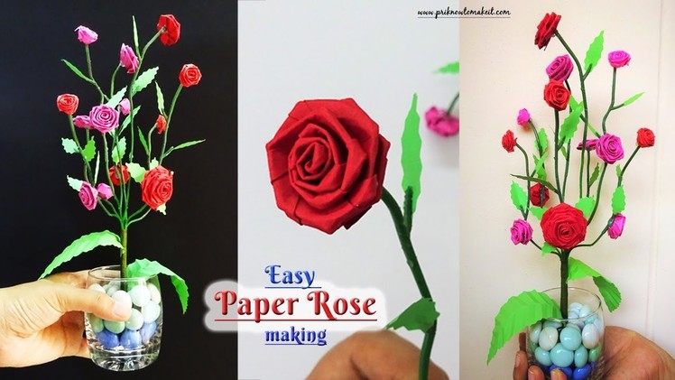 How to make #paperRose ????????, Spring room decor, Diy crafts for holiday