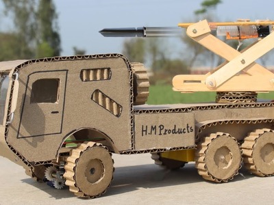 How to Make RC Missile Launcher Truck From Cardboard at Home ! DIY Truck