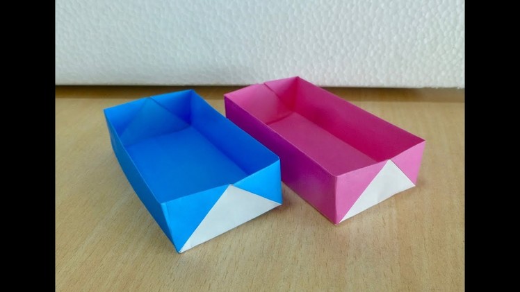 How to make Rectangular box. Origami. The art of folding paper.