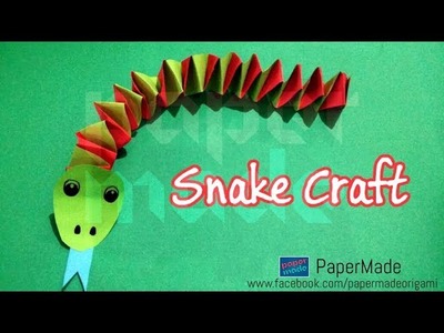 How to make snake with paper | Easy | Origami | PaperMade