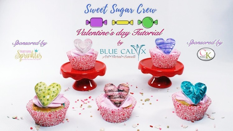 How to make Sweet Sugar Crew Valentine's Day Tutorial  Chocolate heart cupcake toppers